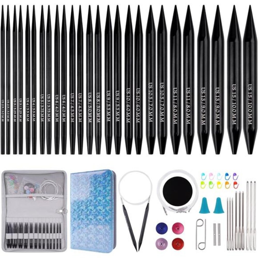 Interchangeable Aluminum Circular Knitting Needles Set, Knitting